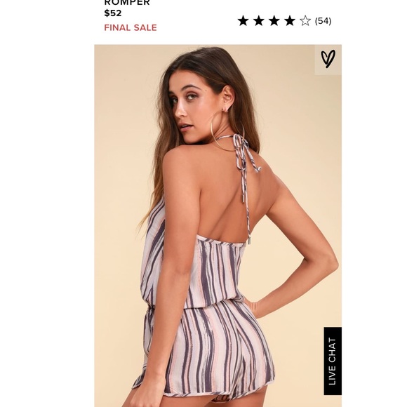 Lulus Beach Bound Halter Romper - Picture 5 of 6